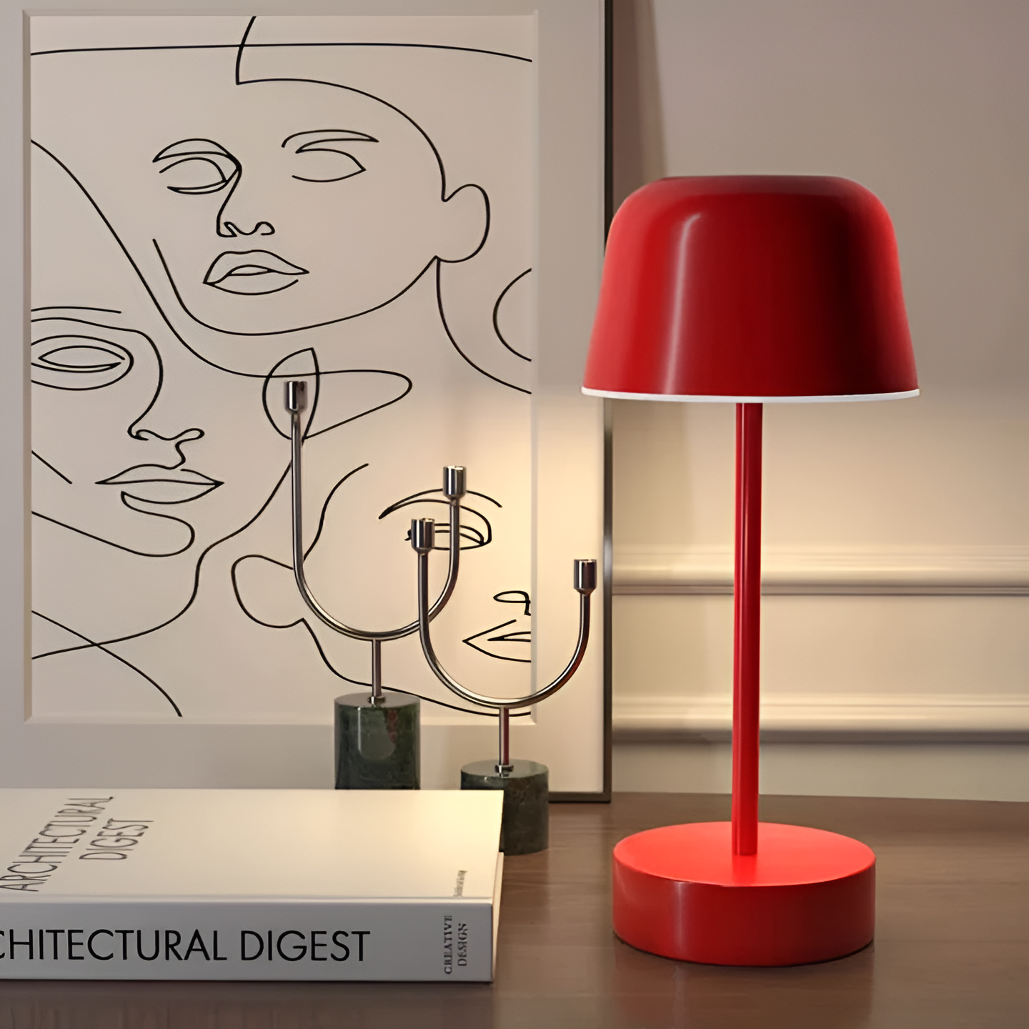 Lampe LED Sans Fil au Design - Retro-lampe de table-Olloret
