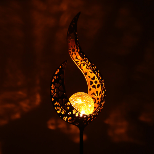 Lampe Solaire Extérieur en Fer Massif Écologique pour Jardin – Elara-lampe solaire extérieur-Olloret