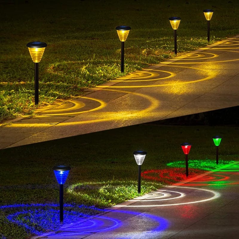 Lampe Solaire Jardin Multicolore à 8 LED Écologique et Durable – Lumisoleil-lampe solaire extérieur-Olloret