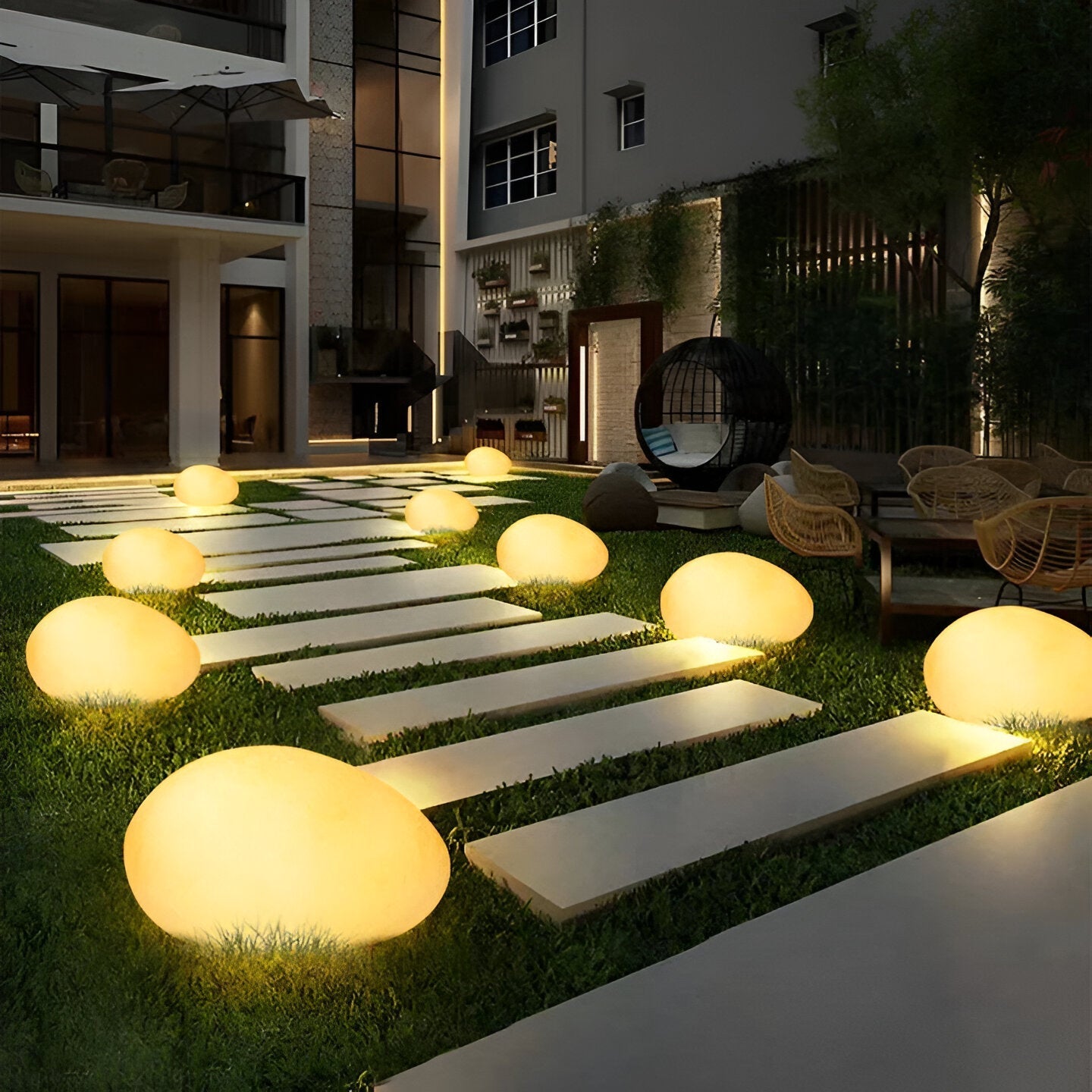 Lampe Solaire Jardin en Pierre Élégante et Résistante aux Intempéries – Luminoo-lampe solaire extérieur-Olloret