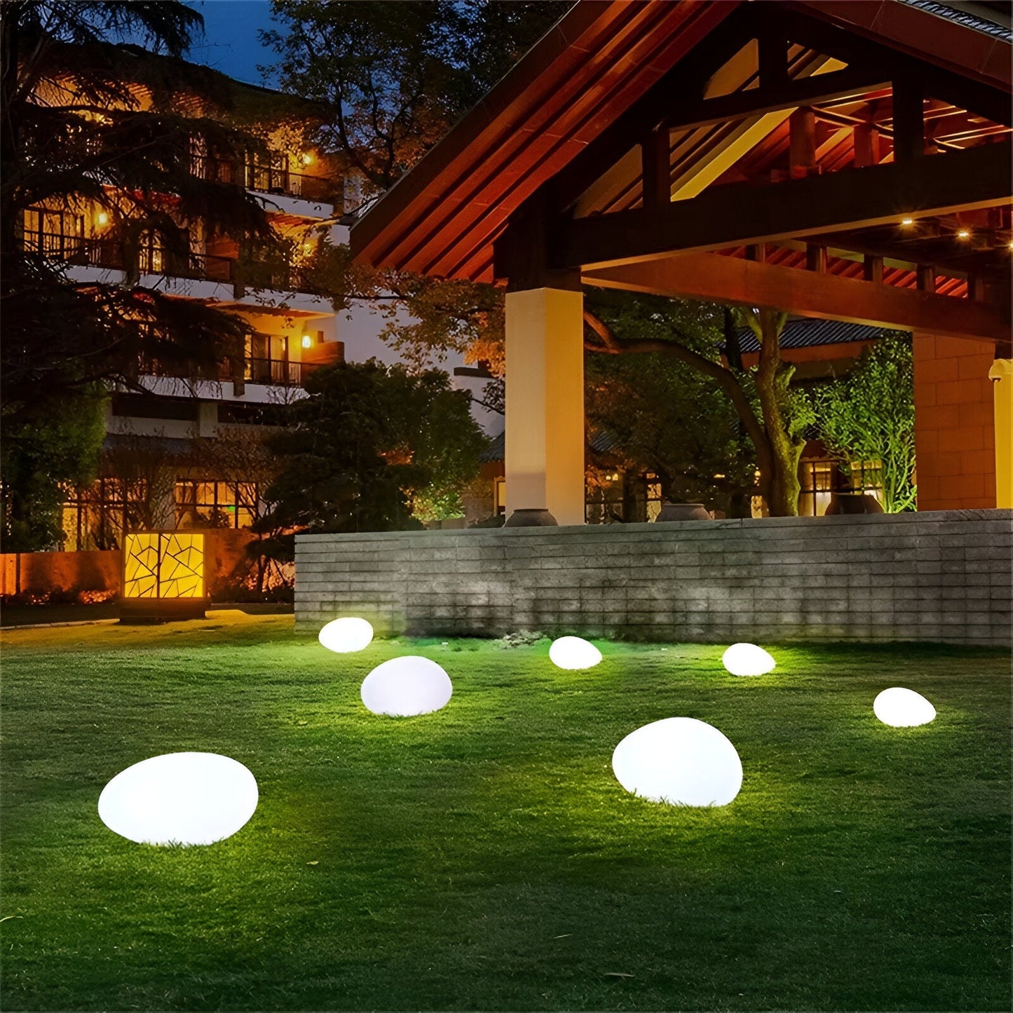 Lampe Solaire Jardin en Pierre Élégante et Résistante aux Intempéries – Luminoo-lampe solaire extérieur-Olloret