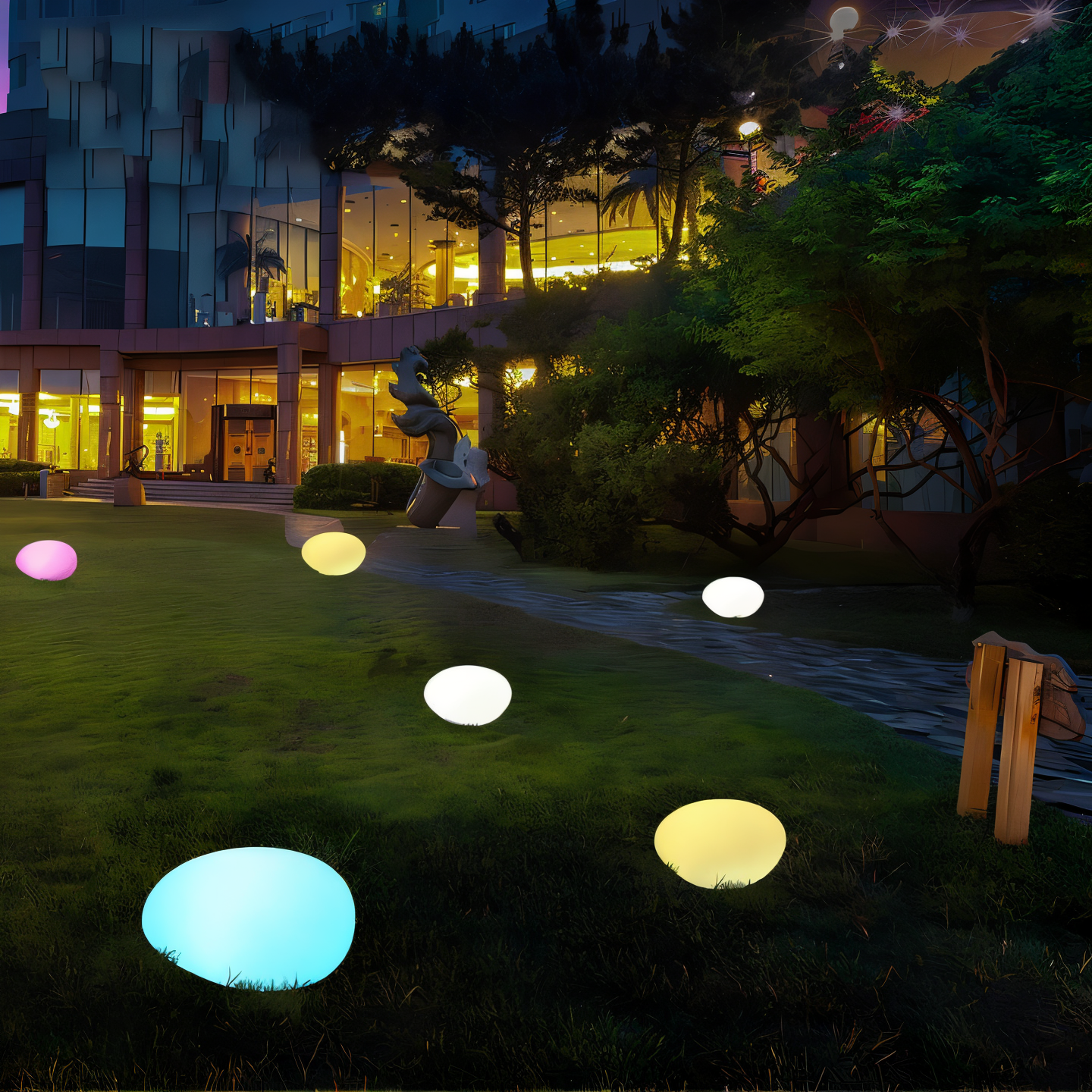 Lampe Solaire Jardin en Pierre Élégante et Résistante aux Intempéries – Luminoo-lampe solaire extérieur-Olloret