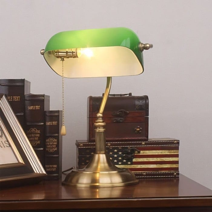 Lampe de Bureau Vintage Élégante - Vert Émeraude-lampe de table-Olloret