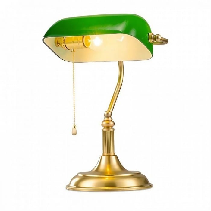 Lampe de Bureau Vintage Élégante - Vert Émeraude-lampe de table-Olloret