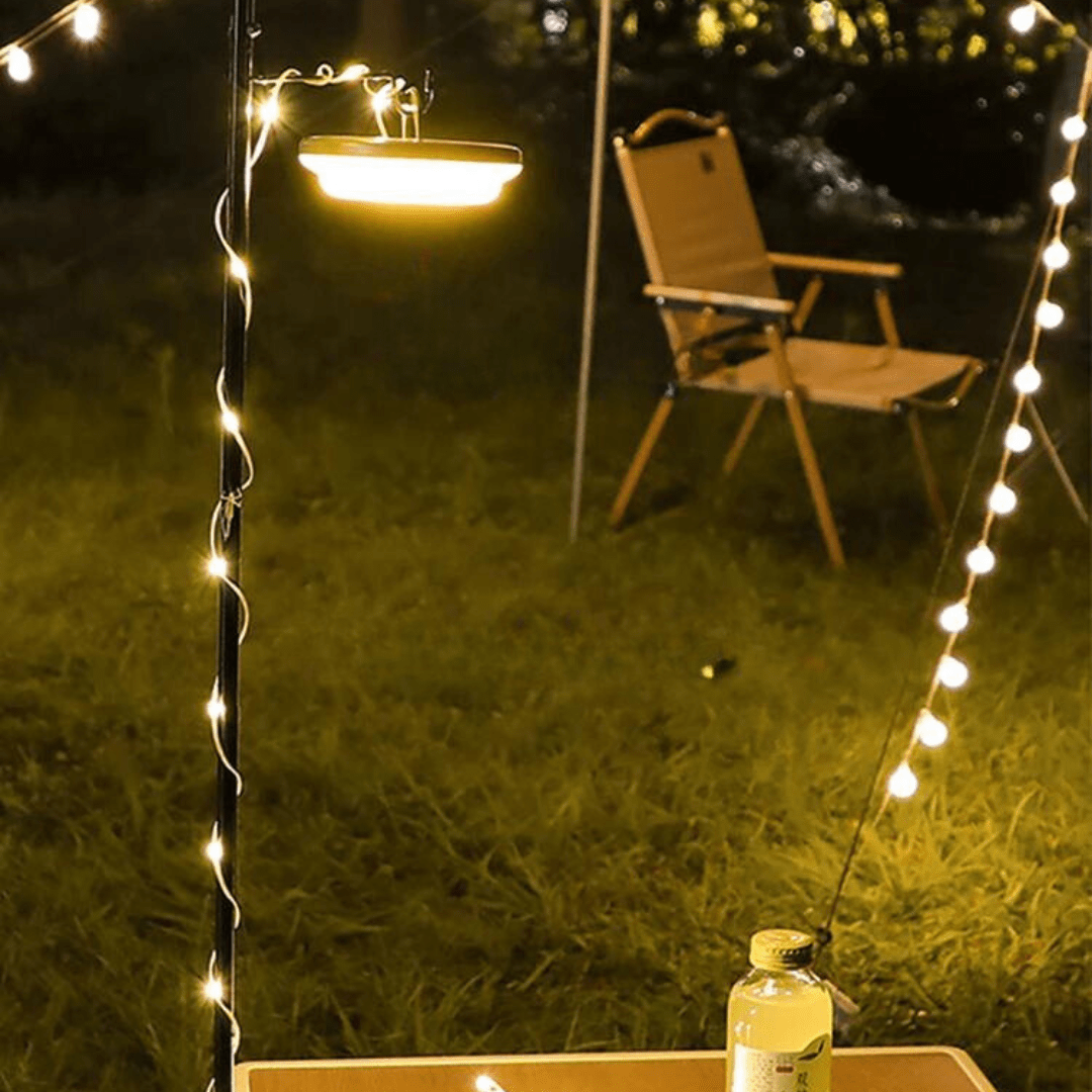 Lampe de Camping Rechargeable avec Guirlande Lumineuse Intégrée – Serven-guirlande solaire-Olloret