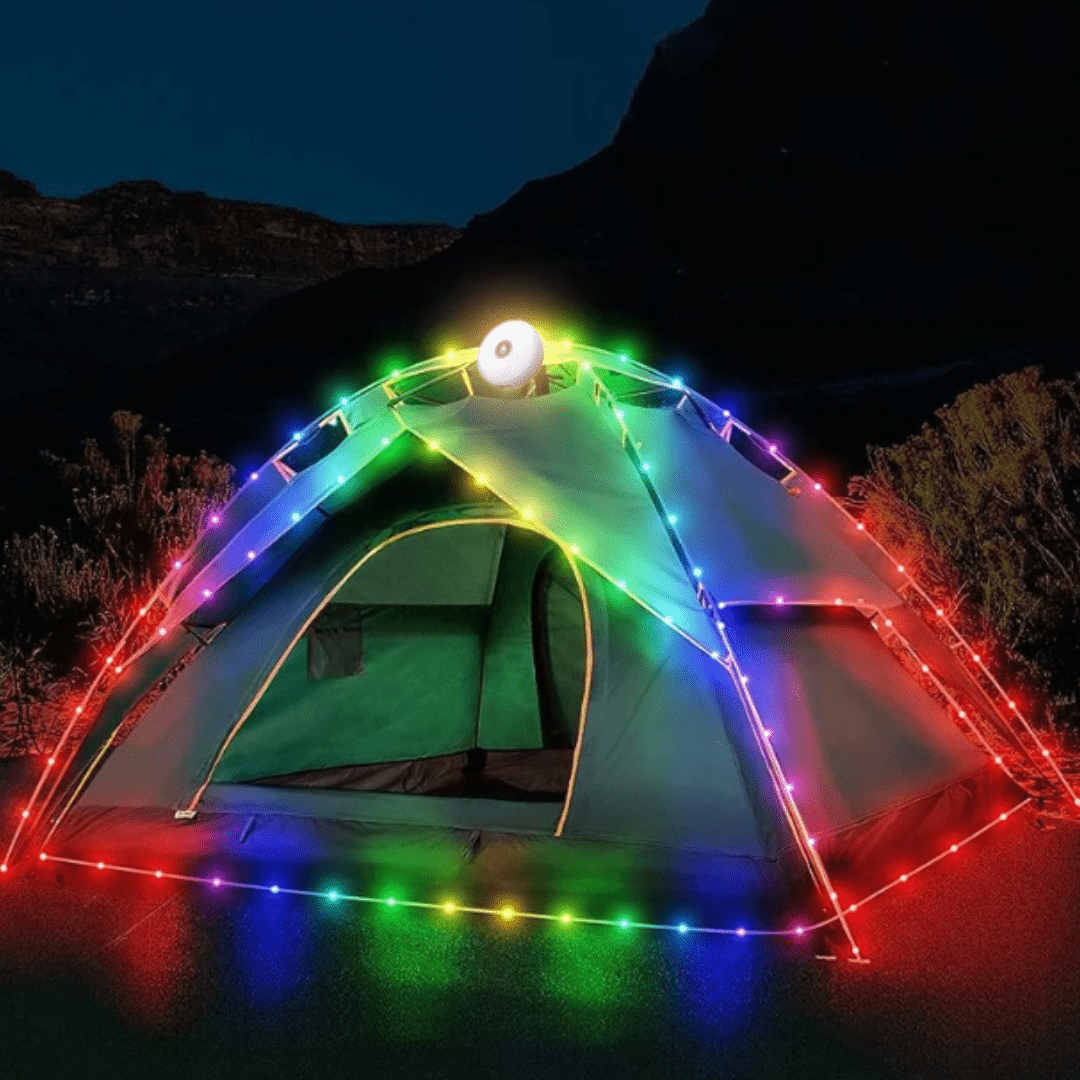 Lampe de Camping Rechargeable avec Guirlande Lumineuse Intégrée – Serven-guirlande solaire-Olloret