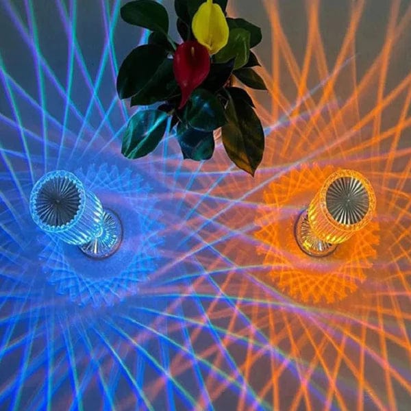 Lampe de Table Cristal Multicolore Chic - Éclat-lampe de table-Olloret
