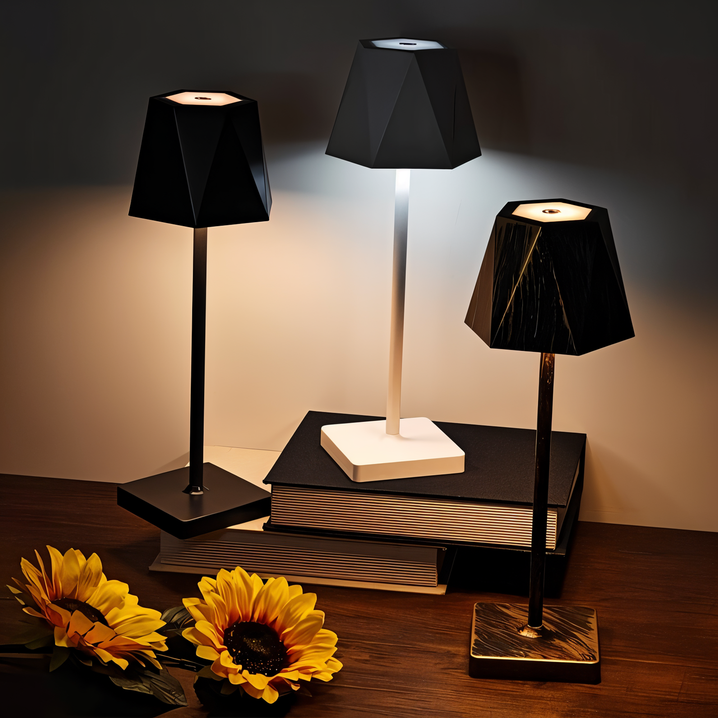 Lampe de Table Design Rechargeable Sans Fil - LumiHex-lampe de table-Olloret