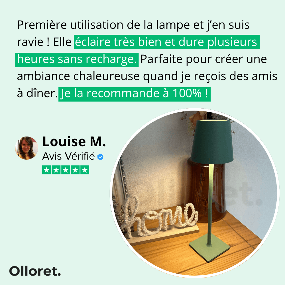 Lampe de Table Rechargeable Sans Fil - Nordiclight