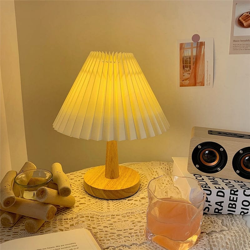 Lampe de Table Tactile en Bois Massif - Korealux-lampe de table-Olloret