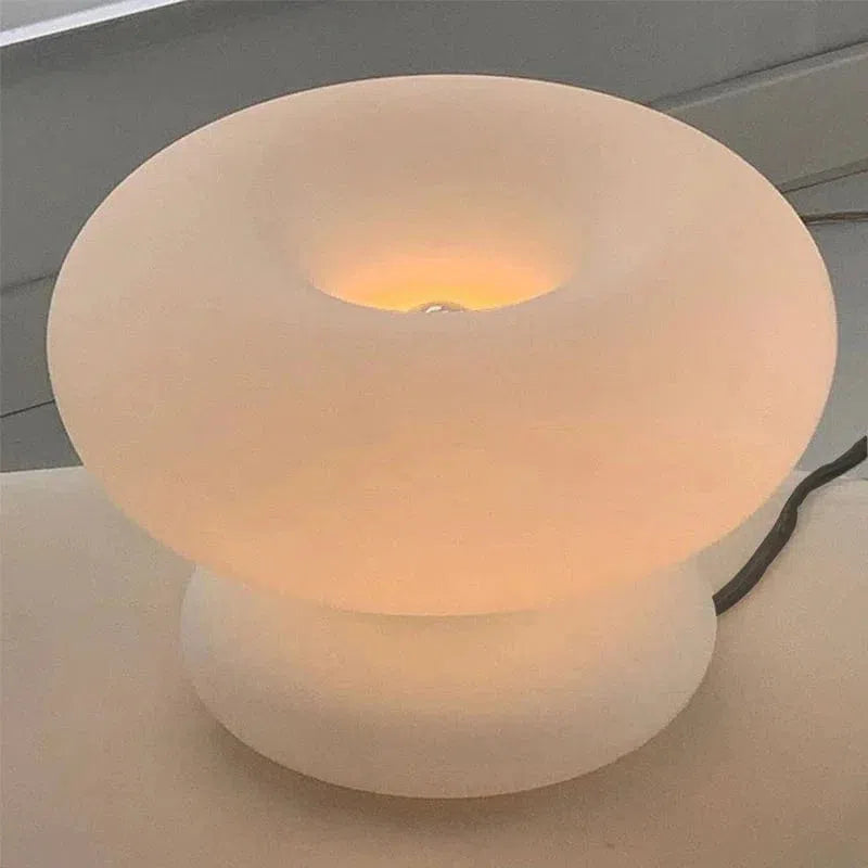 Lampe de Table en Verre Blanc Laiteux - Serenity-lampe de table-Olloret