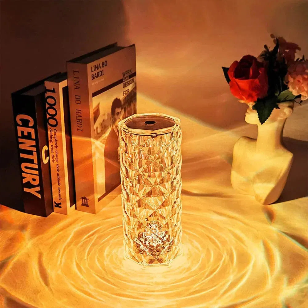Lampe en Cristal Élégante Tactile - LumiBliss-lampe de table-Olloret