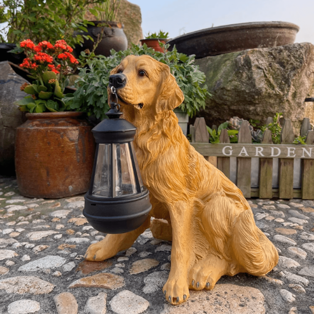 Lanterne Solaire Décorative en Forme de Chien pour Jardin – Veda-lampe solaire extérieur-Olloret