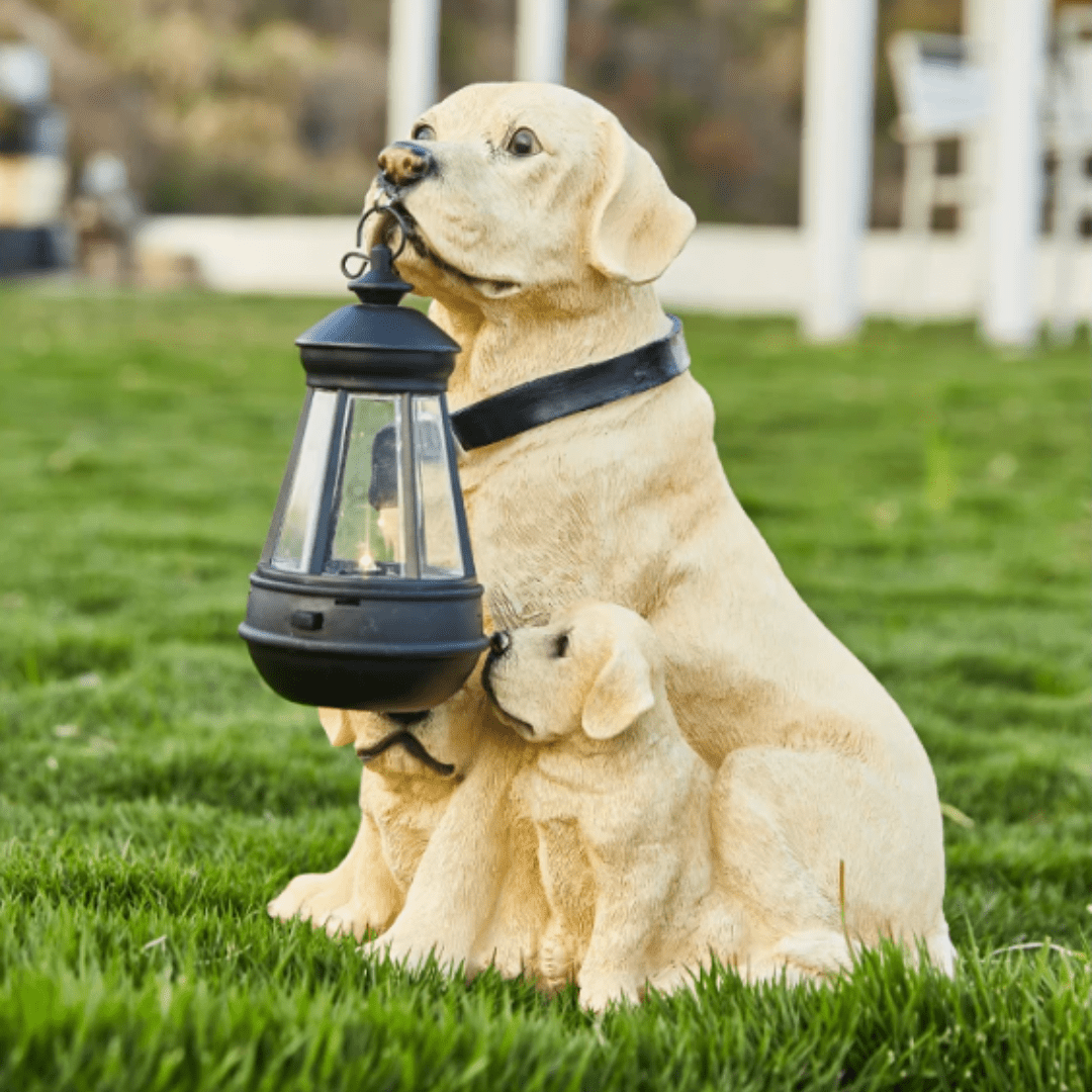 Lanterne Solaire Décorative en Forme de Chien pour Jardin – Veda-lampe solaire extérieur-Olloret