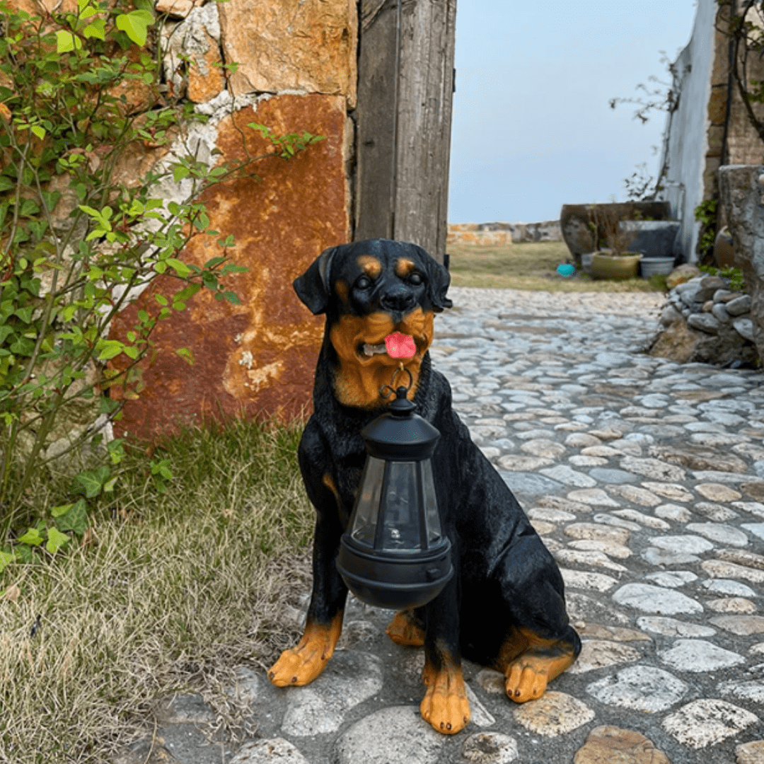 Lanterne Solaire Décorative en Forme de Chien pour Jardin – Veda-lampe solaire extérieur-Olloret