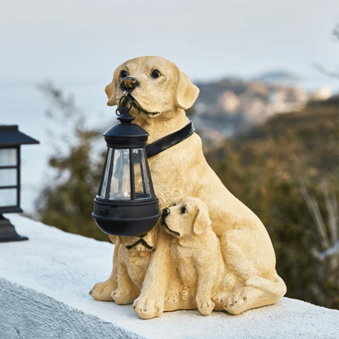 Lanterne Solaire Décorative en Forme de Chien pour Jardin – Veda-lampe solaire extérieur-Olloret