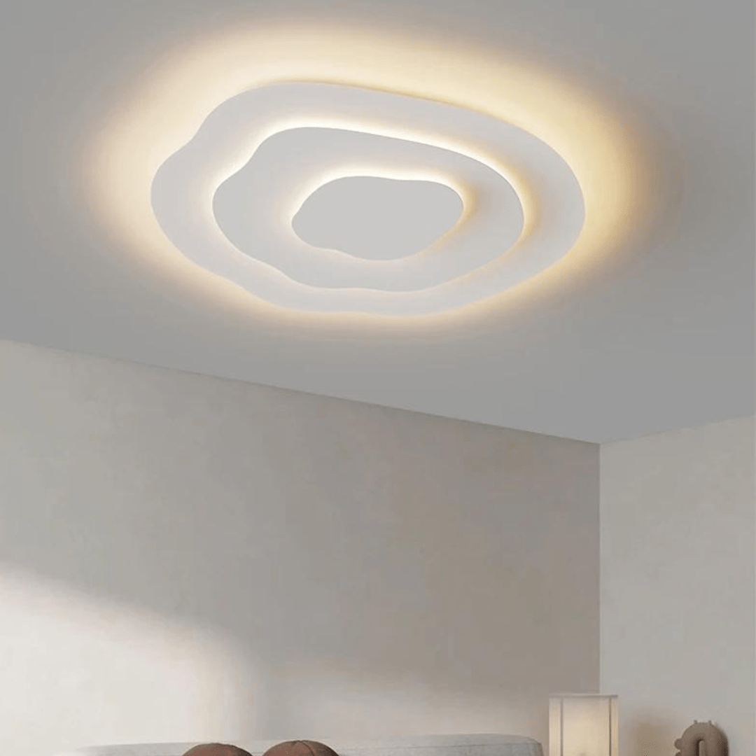 Plafonnier Luminaire Blanc en Spirale Moderne - Cirrora-Plafonnier-Olloret