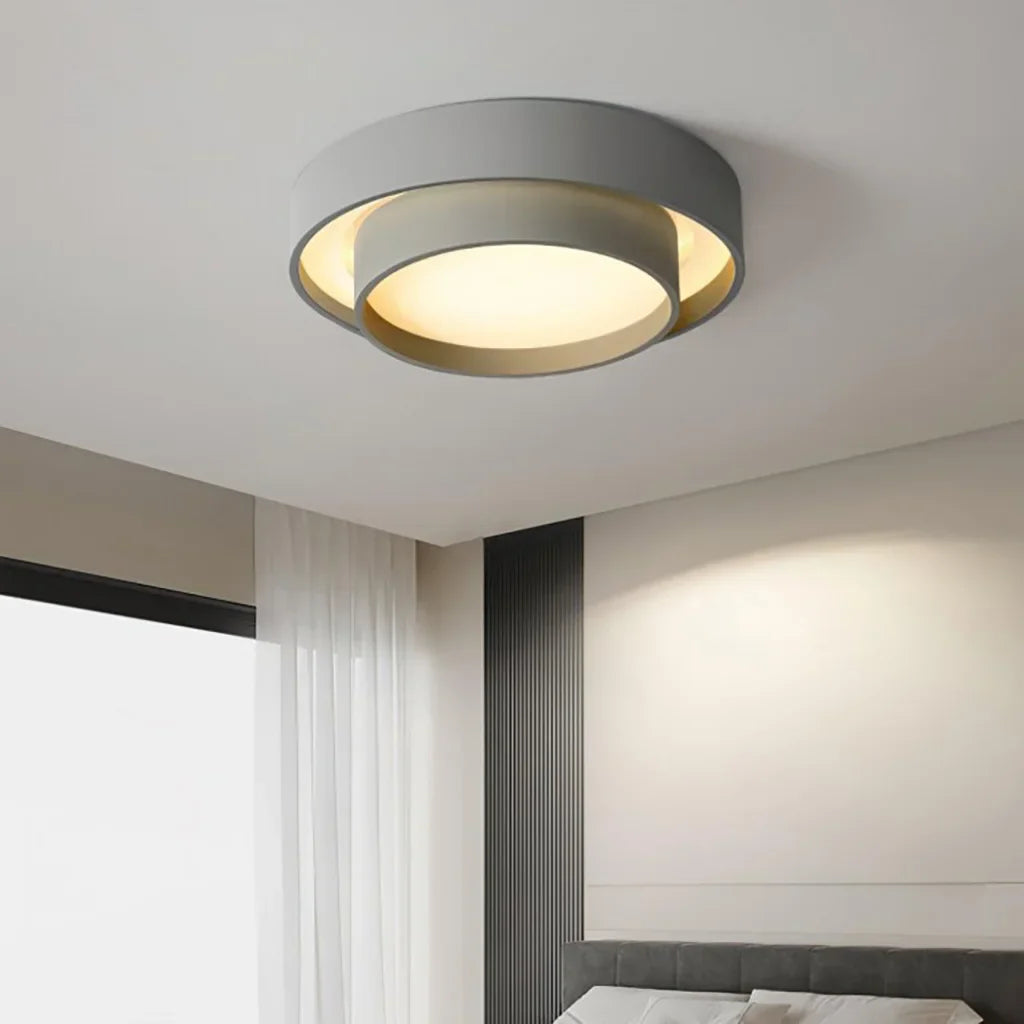 Plafonnier Luminaire Disque Moderne - Flint-Plafonnier-Olloret