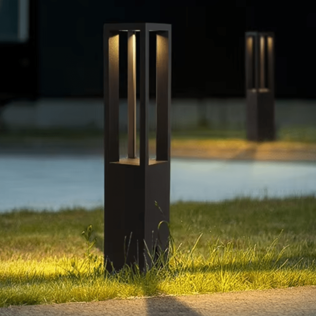 Potelet Extérieur LED en Aluminium Élégant et Résistant pour Éclairage de Jardin – Lumivive-lampe solaire extérieur-Olloret