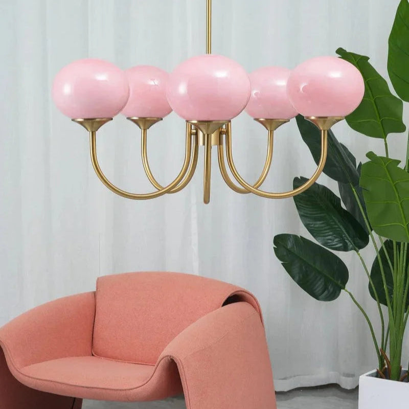 Suspension Chandelier Luminaire Vintage Fleurs de Rose Raffiné - Rosalia-suspension luminaire-Olloret