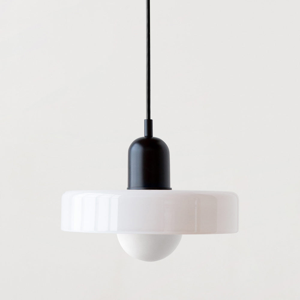 Suspension Luminaire Bauhaus en Verre Coloré Élégant - Chromo-suspension luminaire-Olloret