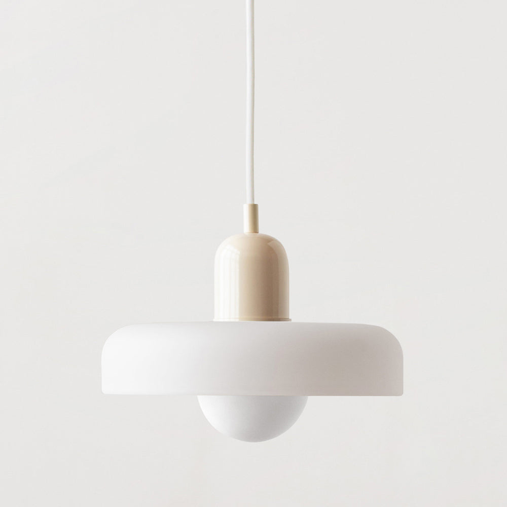 Suspension Luminaire Bauhaus en Verre Coloré Élégant - Chromo-suspension luminaire-Olloret