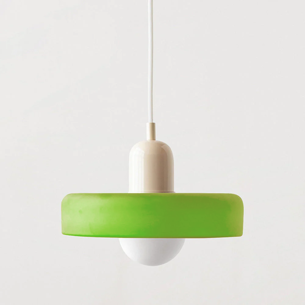 Suspension Luminaire Bauhaus en Verre Coloré Élégant - Chromo-suspension luminaire-Olloret