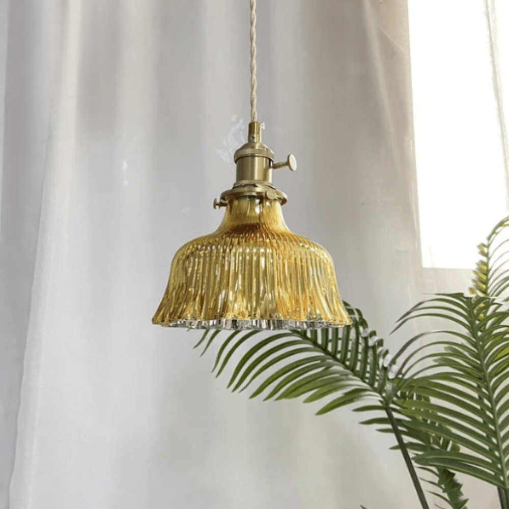 Suspension Luminaire Design Vintage en Verre Style - Skandi-suspension luminaire-Olloret