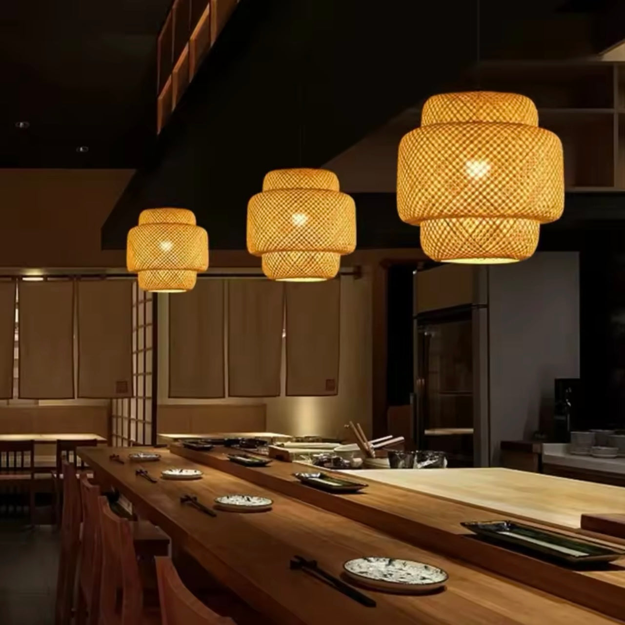 Suspension Luminaire Élégant Style Japonais - Sapporo-suspension luminaire-Olloret