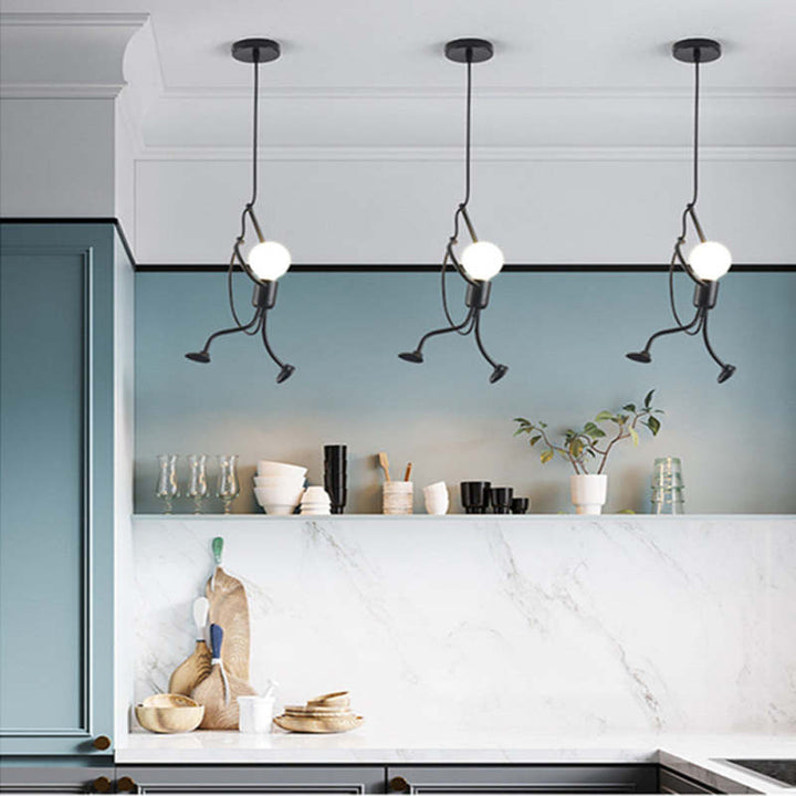 Suspension Luminaire Rétro en Fer Style Industriel - FunkyLight-suspension luminaire-Olloret