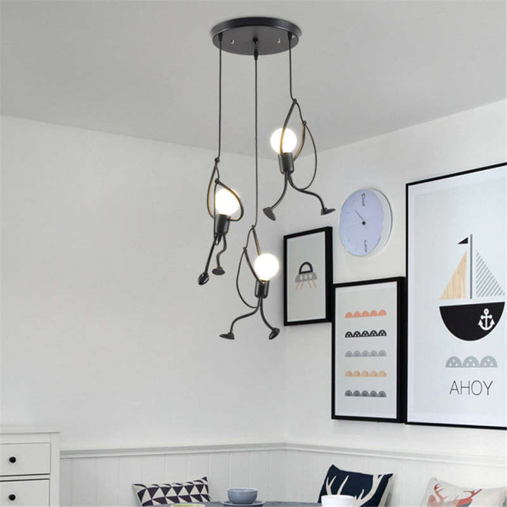 Suspension Luminaire Rétro en Fer Style Industriel - FunkyLight-suspension luminaire-Olloret