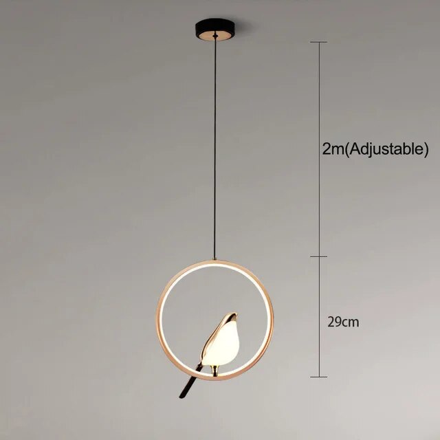 Suspension Luminaire de Luxe avec Oiseau Doré - MrBird™-suspension luminaire-Olloret