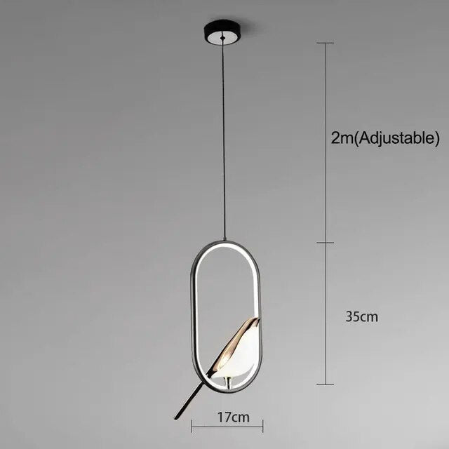 Suspension Luminaire de Luxe avec Oiseau Doré - MrBird™-suspension luminaire-Olloret