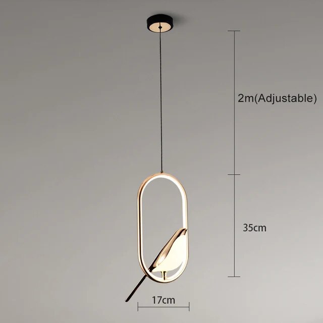 Suspension Luminaire de Luxe avec Oiseau Doré - MrBird™-suspension luminaire-Olloret