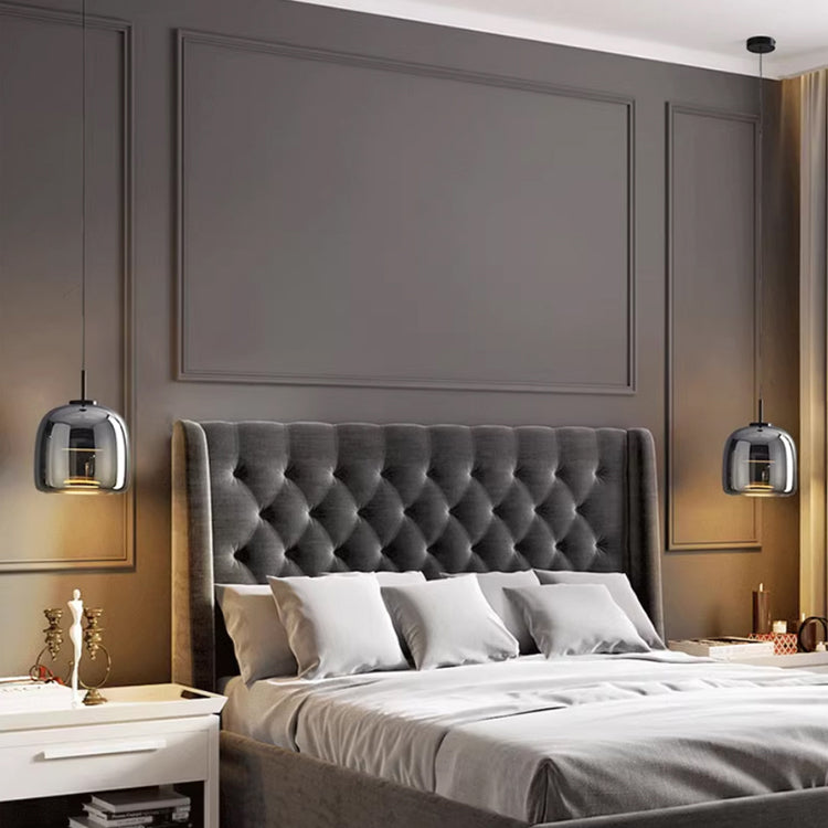 Suspension Luminaire en Verre Noir Style Nordique - Nova-suspension luminaire-Olloret