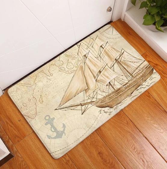 Tapis de Cuisine Lavable Antidérapant au Style Marin - Rivage-tapis cuisine-Olloret