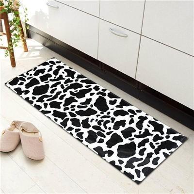 Tapis de Cuisine Lavable Design Géométrique en Noir et Blanc - Campal-tapis cuisine-Olloret