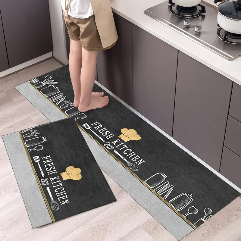 Tapis de Cuisine Lavable Long en Velours Cristal - Kitchen-tapis cuisine-Olloret