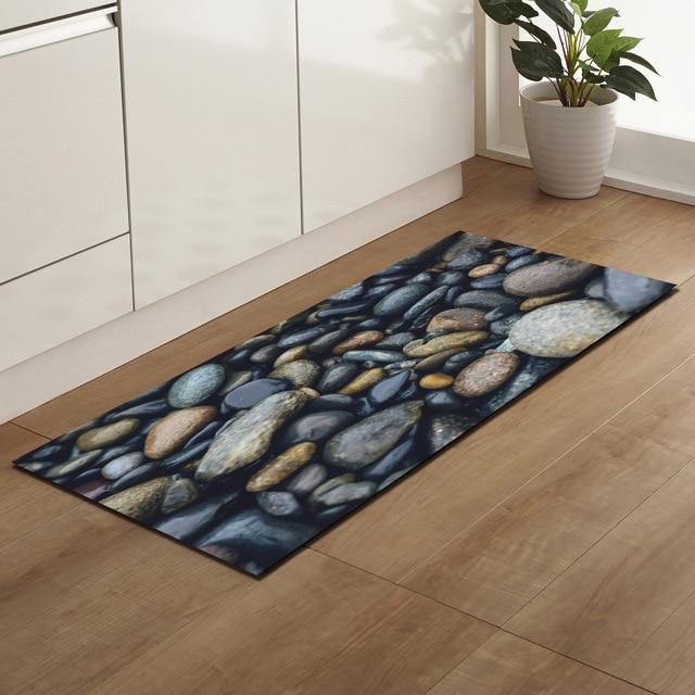 Tapis de Cuisine Lavable au Motif Galets Antidérapant - Grivon-tapis cuisine-Olloret