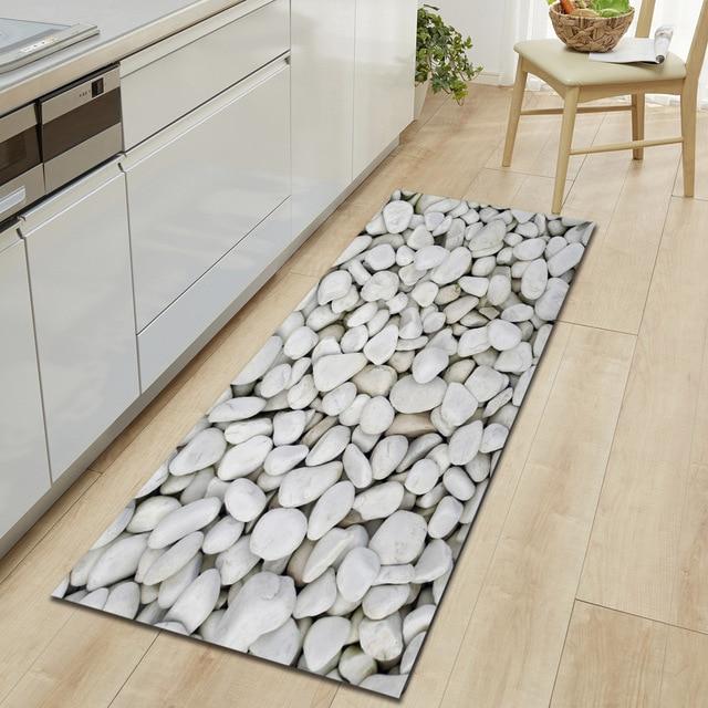 Tapis de Cuisine Lavable au Motif Galets Antidérapant - Grivon-tapis cuisine-Olloret