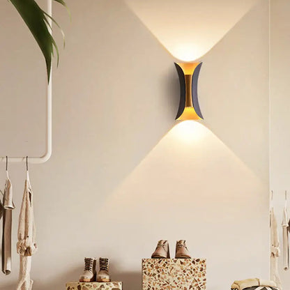 Applique Murale Design LED Noir et Or - Lumineus-applique murale-Olloret