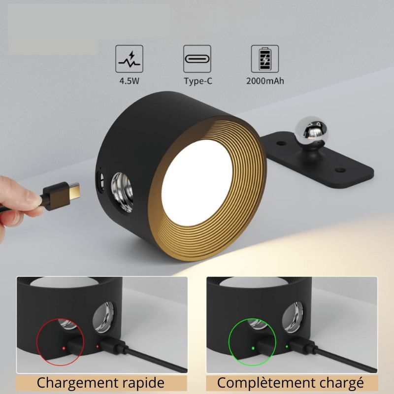 Applique Murale LED 360° Sans Fil Rechargeable - LumiFlex-applique murale-Olloret