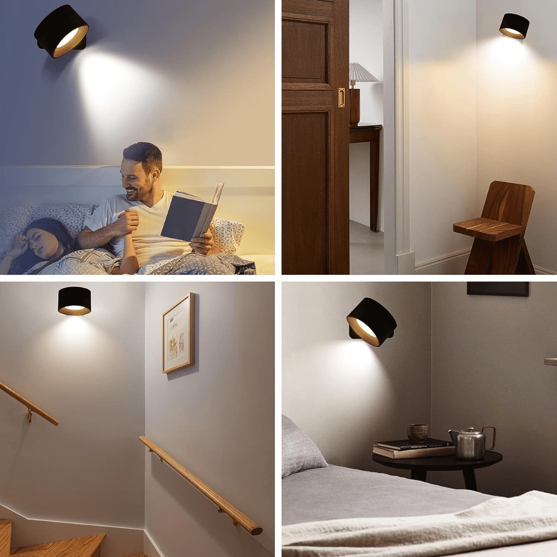 Applique Murale LED 360° Sans Fil Rechargeable - LumiFlex-applique murale-Olloret