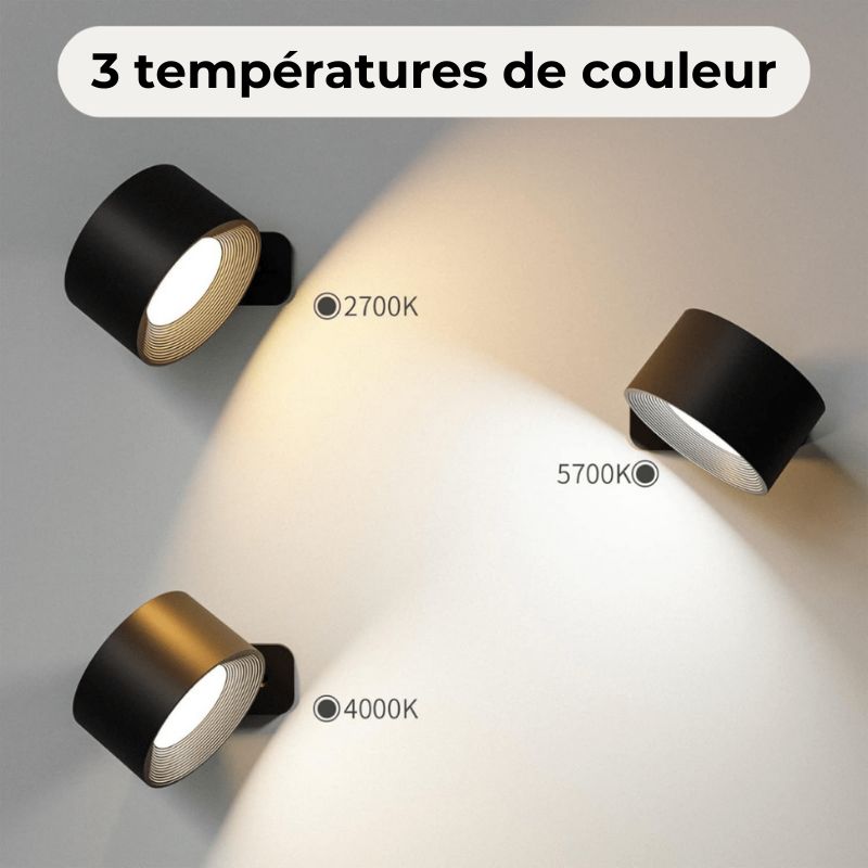 Applique Murale LED 360° Sans Fil Rechargeable - LumiFlex-applique murale-Olloret