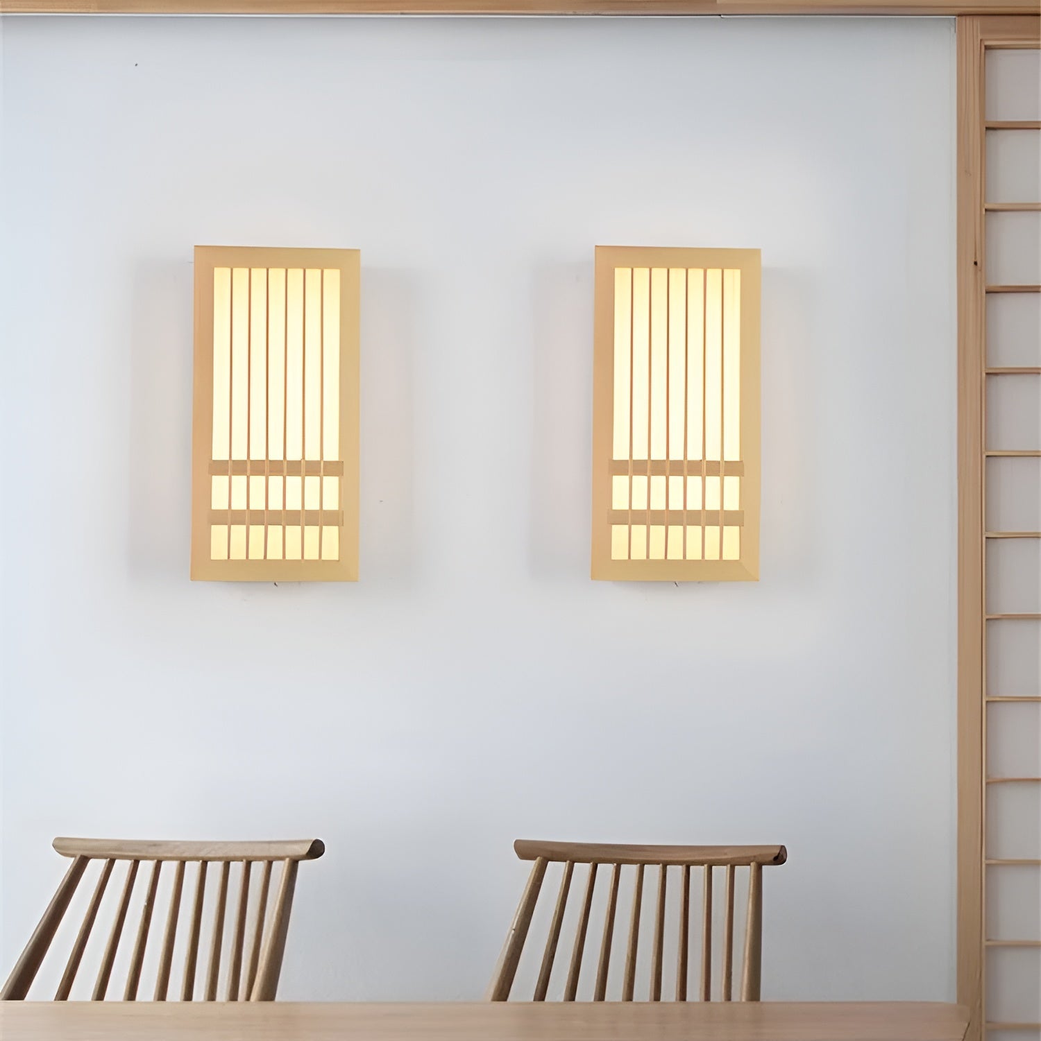 Applique Murale en Bois pour Intérieur Japonaise - ZenLight-applique murale-Olloret