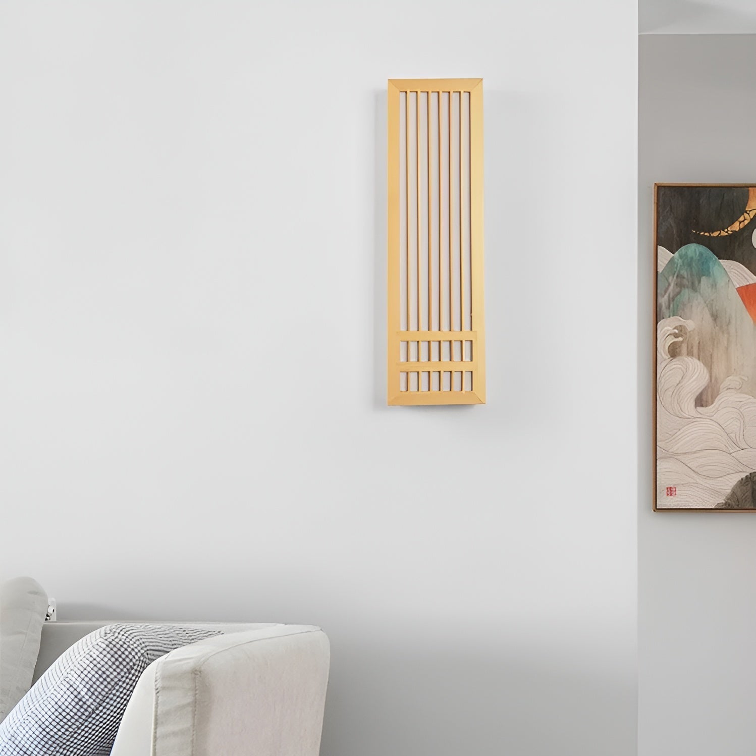 Applique Murale en Bois pour Intérieur Japonaise - ZenLight-applique murale-Olloret