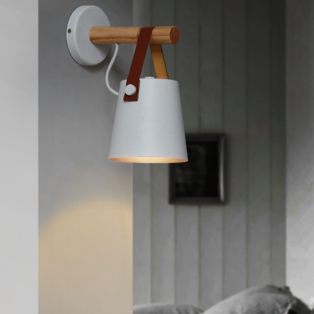 Applique Murale LED en Bois Style Scandinave - Lumeers