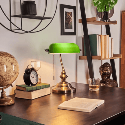 Lampe de Bureau Vintage Élégante - Vert Émeraude-lampe de table-Olloret