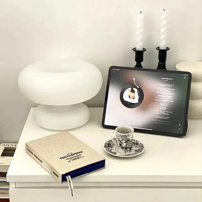 Lampe de Table en Verre Blanc Laiteux - Serenity-lampe de table-Olloret