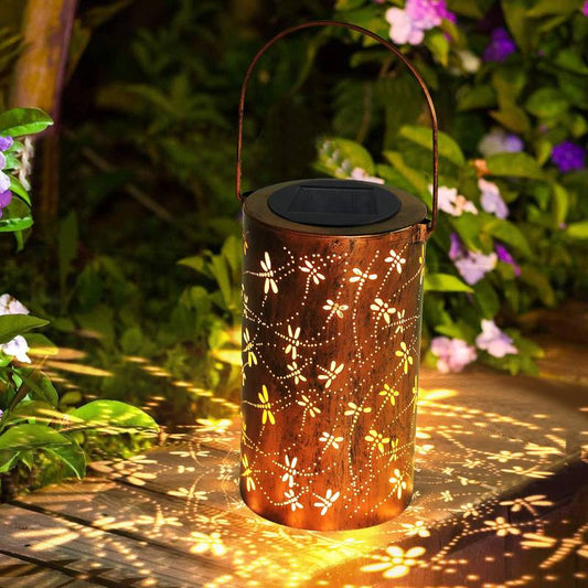 Lanterne Solaire Extérieur Élégante avec Motif Libellule – Luminara-lampe solaire extérieur-Olloret